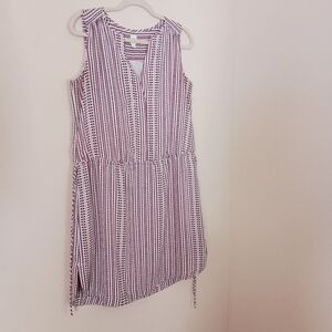 Gap Red Blue Dress Abstract ‎ Print Summer Poolside Beach Vacation Womens Small